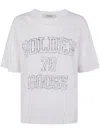 Golden Goose Journey Boxy Linen Graphic T-shirt In White