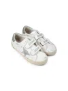 Golden Goose Old School Leather Upper Suede Star Nabuk Heel In White