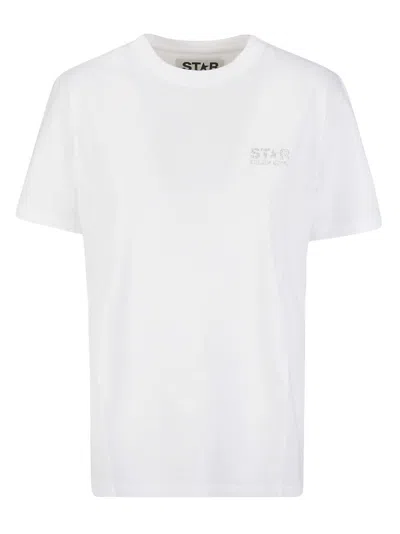 GOLDEN GOOSE HALF SLEEVE WHITE T-SHIRT
