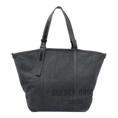 Golden Goose Grey Cotton Totes In Gray
