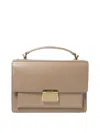 Golden Goose Venice Leather Handbag With Palmell In Beige