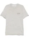 Golden Goose `journey` Regular T-shirt With Lettering Print In Grey