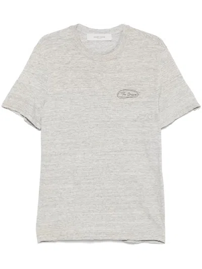 Golden Goose Handwriting-print T-shirt In Grey