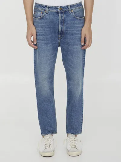 Golden Goose Happy Jeans In Blue