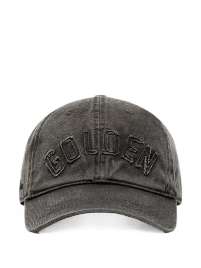 Golden Goose Hat Washed Cotton Twill "journey" In Blue