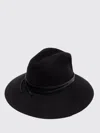 Golden Goose Wool Fedora Hat With Leather Strap Accessories In Black