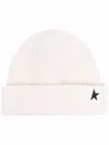 Golden Goose Deluxe Brand Star Patch Ribbed Beanie