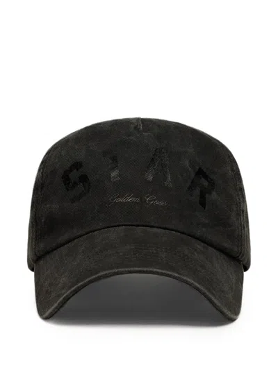 GOLDEN GOOSE GOLDEN GOOSE BLACK COTTON BASEBALL CAP