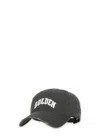 Golden Goose Starry Distressed Baseball Cap With Rigid Visor In Black