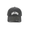 Golden Goose Cotton Baseball Cap With A Lived-in Finish Accessories In Gray