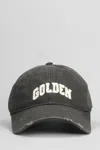 Golden Goose Cotton Baseball Cap With A Lived-in Finish In Gray