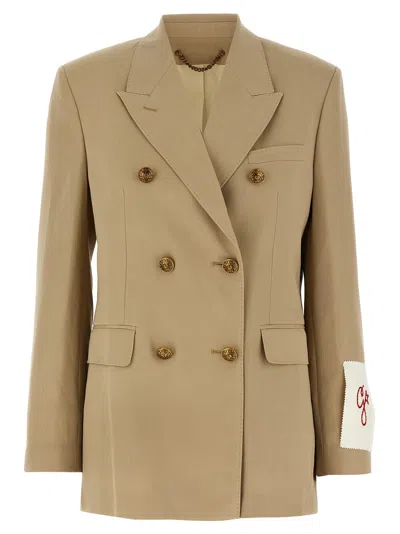 Golden Goose Heraldic Buttons Blazer Blazer And Suits In Beige