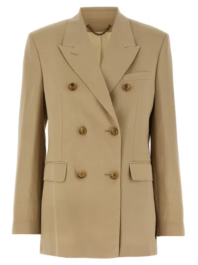 Golden Goose Heraldic Buttons Blazer Blazers Beige In Nude