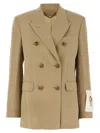 Golden Goose Double-breasted Blazer Heraldic Buttons In Sand