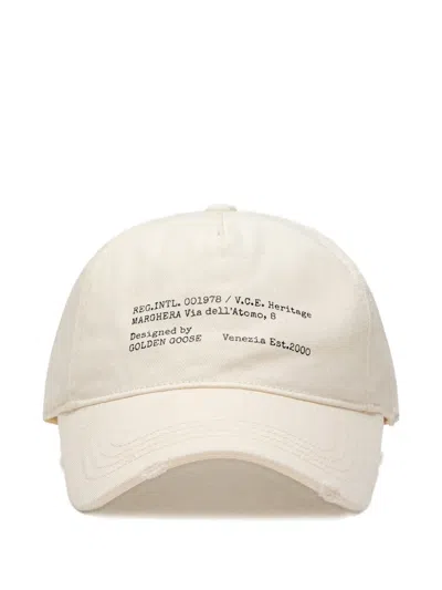 Golden Goose Heritage Print Journey Baseball Cap In Neutral