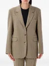 Golden Goose Herringbone Blazer In Gray