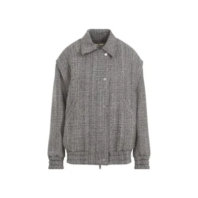 GOLDEN GOOSE GOLDEN GOOSE HERRINGBONE BOMBER JACKET