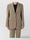 Golden Goose Herringbone Wool Oversized Blazer In Brown