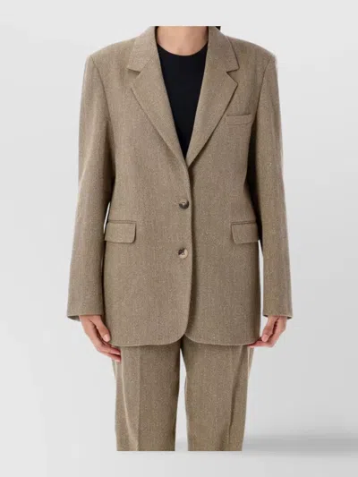 GOLDEN GOOSE HERRINGBONE WOOL OVERSIZED BLAZER