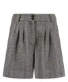Golden Goose Shorts Herringbone In Grey