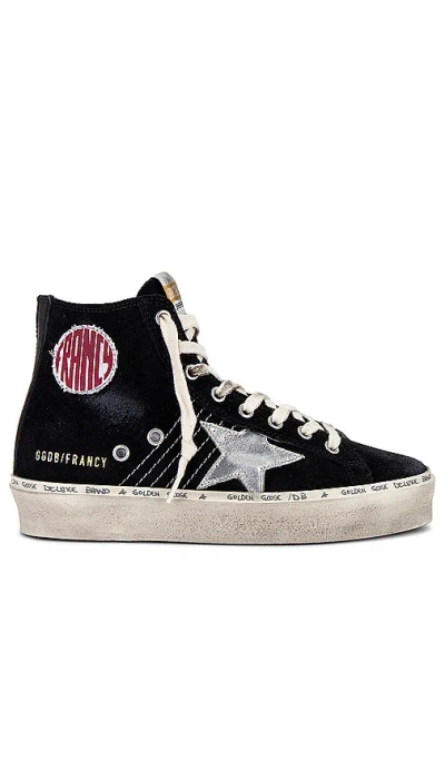 Golden Goose Hi Francy Sneaker In 黑色&银色