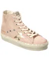 Golden Goose Hi Francy Suede Sneaker In Pink
