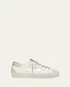 Golden Goose Hi Star Embossed Leather Low-top Sneakers In White Ice Silver Platinum