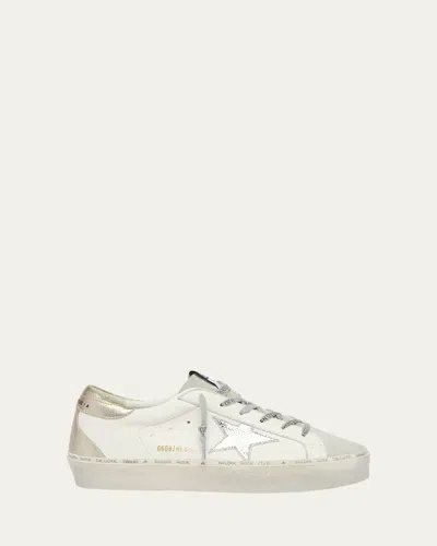 Golden Goose Hi Star Embossed Leather Low-top Sneakers In White Ice Silver Platinum