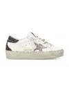 Golden Goose Women's Hi Star Sneaker With Purple/silver Glitter In White Cinder Cabernet
