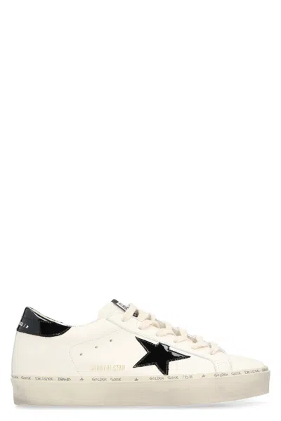 Golden Goose Leather Hi Star Sneakers In White
