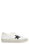 Golden Goose Hi Star Leather Upper Cocco Printed Leather Star And Heel In White