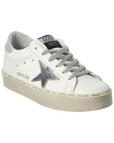 Golden Goose Hi Star Leather Sneaker In White