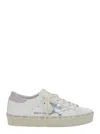 Golden Goose 'hi Star' White Low Top Sneakers With Laminated Star Patch On The Side
