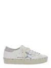 Golden Goose 'hi Star' White Low Top Sneakers With Laminated Star Patch On The Side