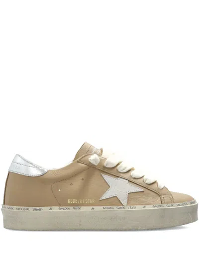 GOLDEN GOOSE HI STAR LEATHER SNEAKERS