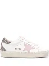Golden Goose Hi Star White Pink Leather And Glitter Womas Sneakers In Pink