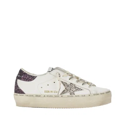 Golden Goose 'hi Star' Leather Sneakers In White