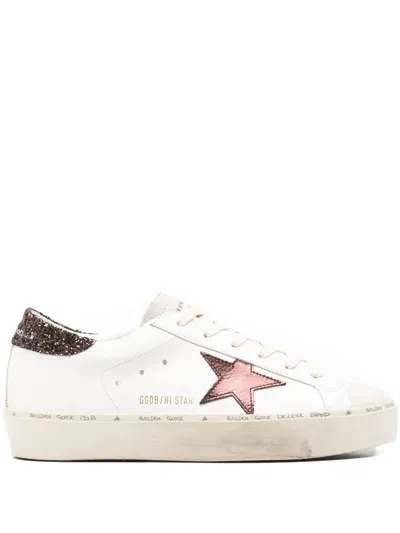 GOLDEN GOOSE GOLDEN GOOSE HI STAR LEATHER SNEAKERS