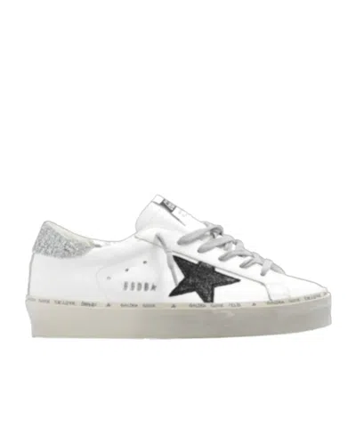 Golden Goose Hi Star Leather Sneakers In White