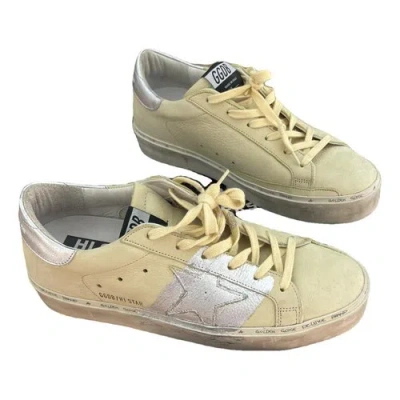 Pre-owned Golden Goose Hi Star Leather Trainers In Yellow