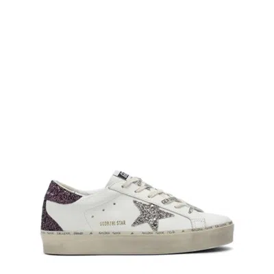 Golden Goose Hi Star Leather In Wht Cndr Cbrnt