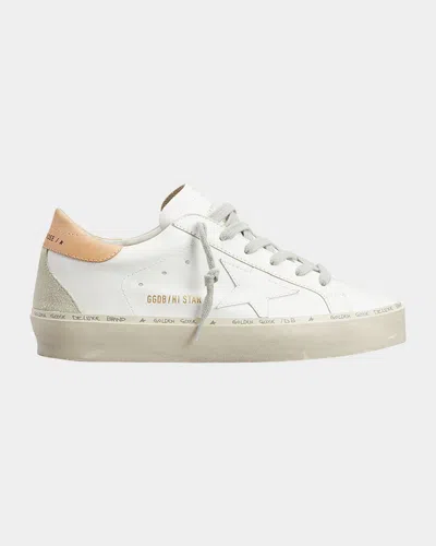 Golden Goose Hi Star Low-top Leather Sneakers In White/butter/bronze (white)