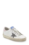 Golden Goose Hi Star Low Top Platform Sneaker In White/grey/salmon