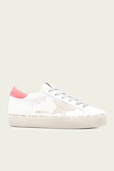 Golden Goose Hi Star Leather Trainers In White