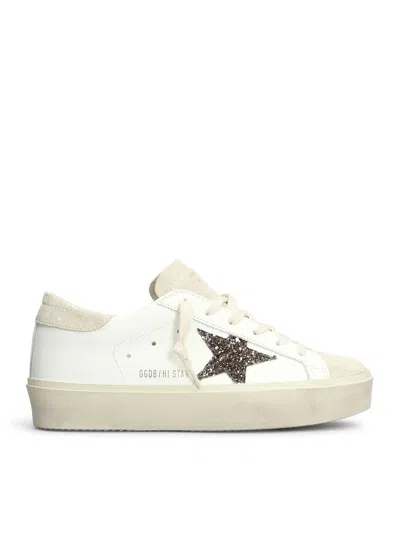 Golden Goose Hi-star Nappa Sneakers In White