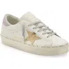 Golden Goose Hi Star Low Top Platform Sneaker In White/gold/lilac