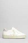 Golden Goose 'hi Star' White Low Top Sneakers With Laminated Star Patch On The Side