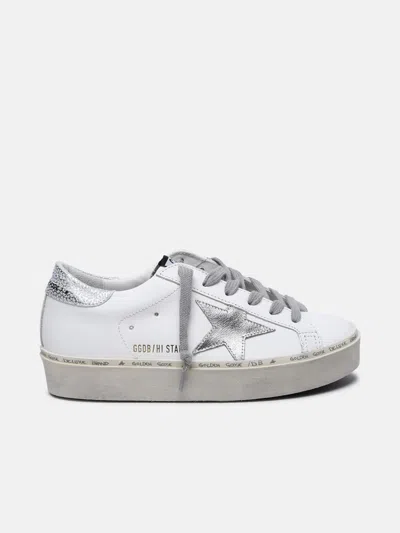 Golden Goose Hi Star Sneakers In White Leather