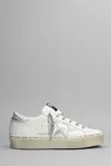 Golden Goose Hi Star Sneakers In White Leather In White