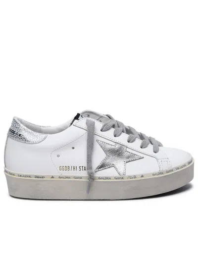 Golden Goose Hi Star Sneakers In White Leather Women